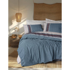 Bed Linen Set Cotton Box Folk Art Polku Gri