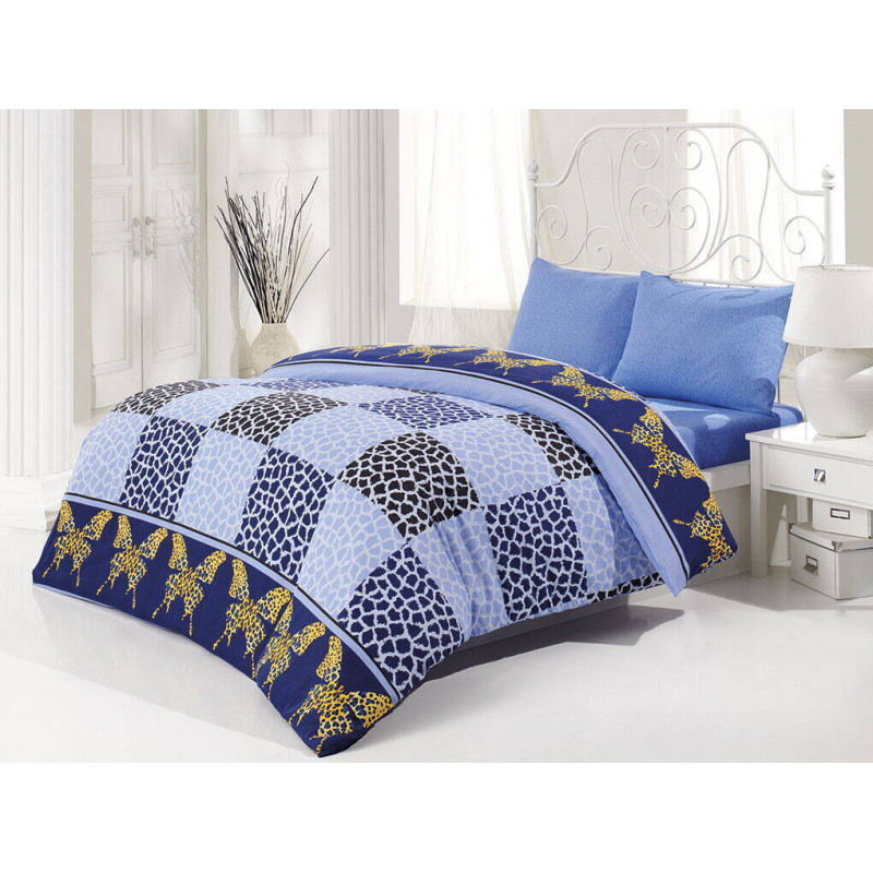 Anatolia Poly-Cotton Bed Linen Set 7564-02 200x220, satin texture, hypoallergenic material, withstands temperatures up to 60°C, stylish design.