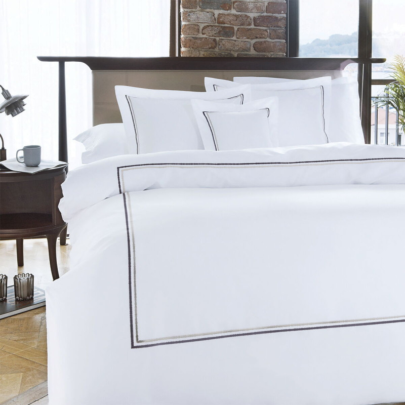 Постільна білизна MieCasa сатин - Houston antrasit-gri антрацит-сірий євро