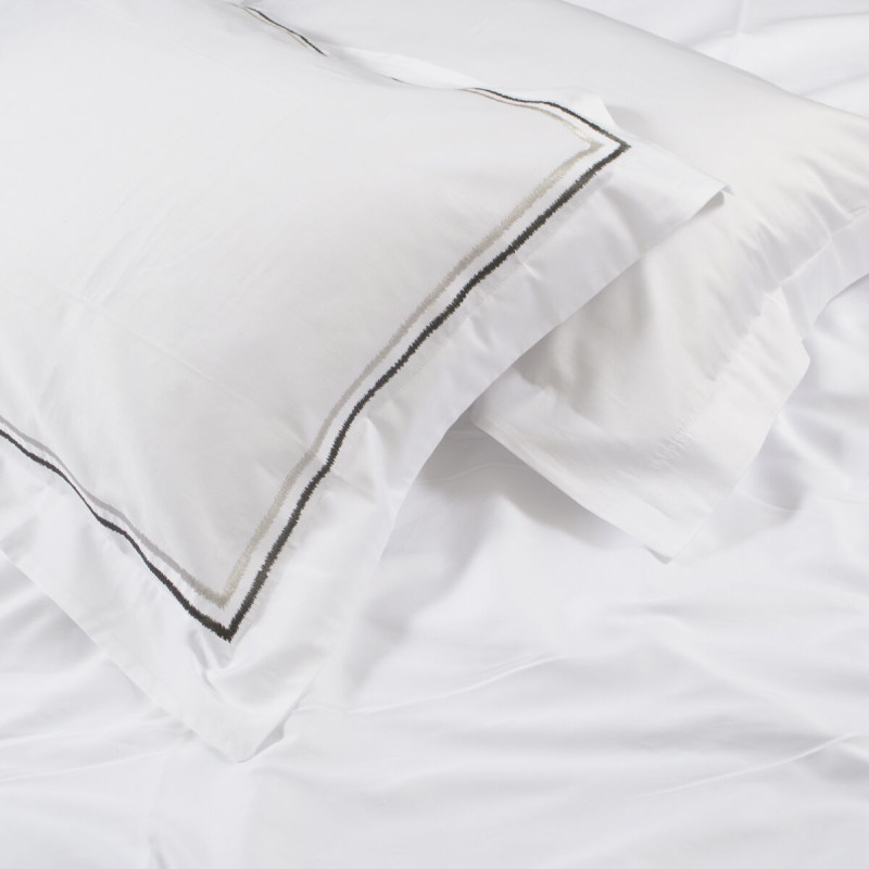 Постільна білизна MieCasa сатин - Houston antrasit-gri антрацит-сірий євро