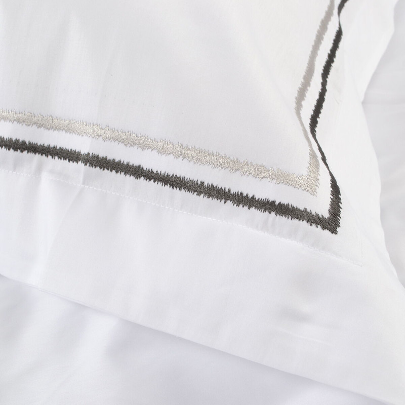 Постільна білизна MieCasa сатин - Houston antrasit-gri антрацит-сірий євро