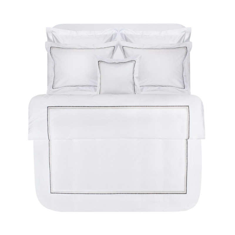 Постільна білизна MieCasa сатин - Houston antrasit-gri антрацит-сірий євро