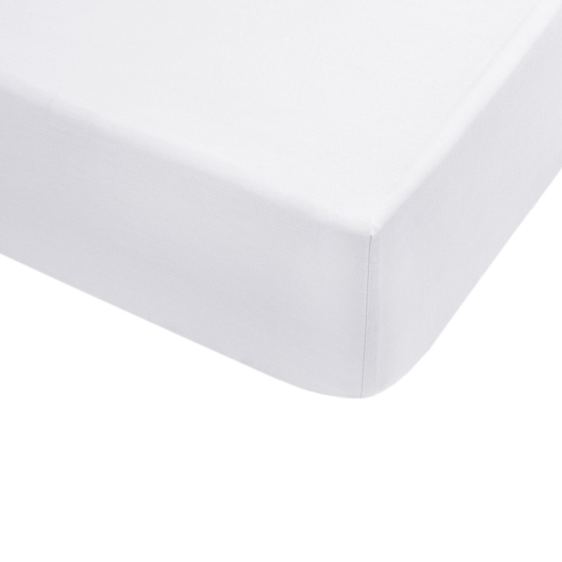 Простирадло на резинці з наволочками сатин premium Lotus Home - Leona білий 160*200+50*70 (2)