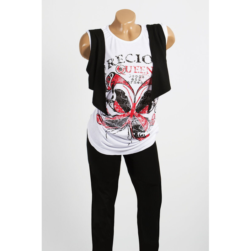 Домашній одяг Sccalla - Комплект 2305 чорно-білий XL