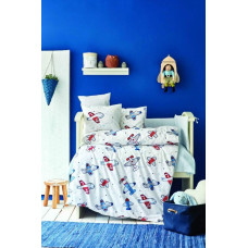 Дитячий набір в ліжечко для немовлят Karaca Home - Airship mavi блакитний (10 предметів)