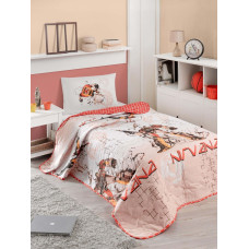 Покривало стьобане з наволочкою Eponj Home - Nirvana червоний 160*220