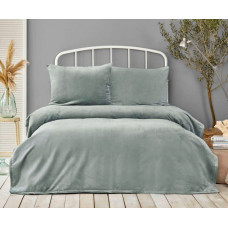Покривало з наволочкою Karaca Home - Gabriel mavi блакитний 160*230 полуторний