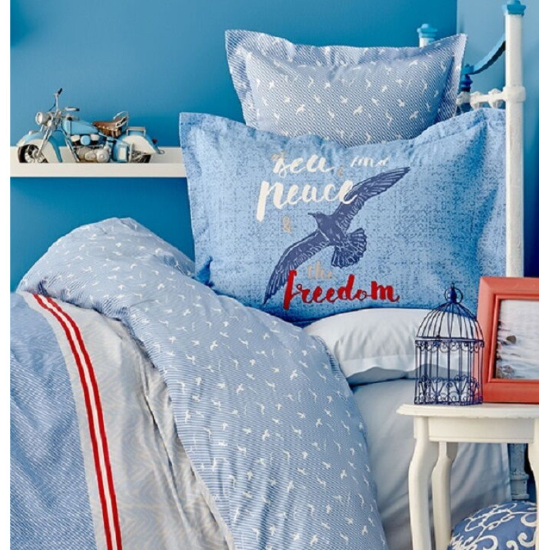 Постільна білизна Karaca Home - Freedom 2018-1 ранфорс підлітковий (простирадло 160*240)