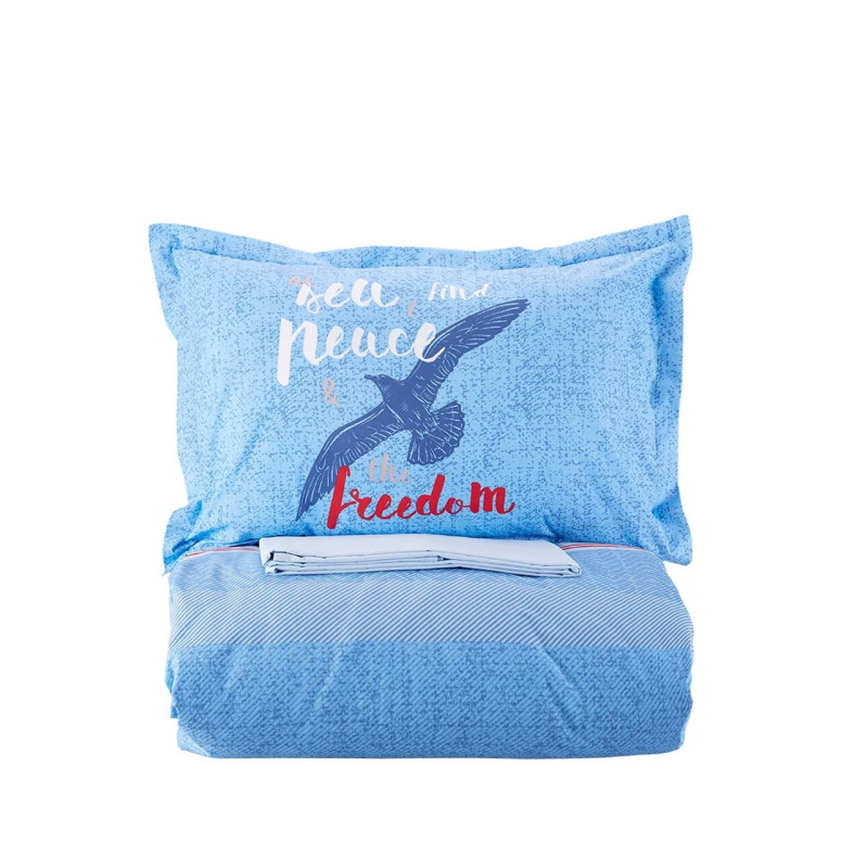 Постільна білизна Karaca Home - Freedom 2018-1 ранфорс підлітковий (простирадло 160*240)