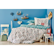 Постільна білизна Karaca Home - Deep 2018-1 ранфорс підлітковий (простирадло 160х240 см)