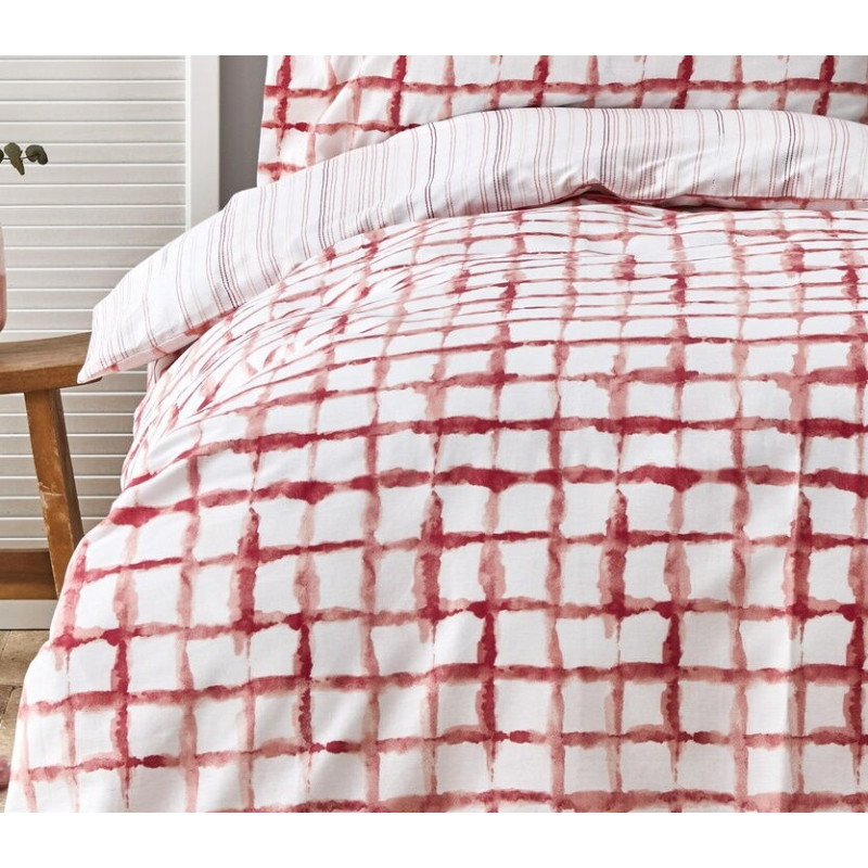 Постільна білизна Karaca Home - Malavi somon лососевий ранфорс підлітковий