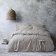 Постільна білизна Lotus Home Washed cotton - Solid kahve-bej сімейний