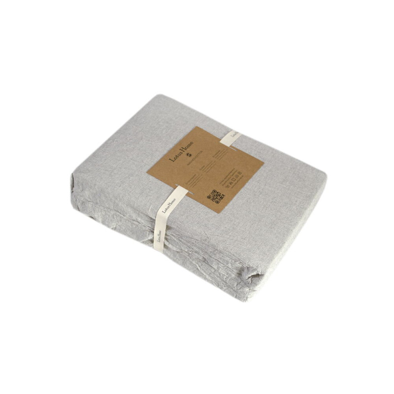 Постільна білизна Lotus Home Washed cotton - Solid light antracite сімейний
