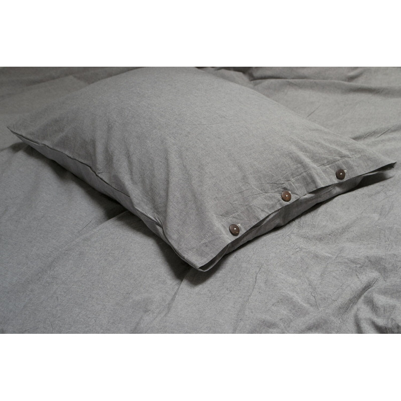 Постільна білизна Lotus Home Washed cotton - Solid antracite сімейний