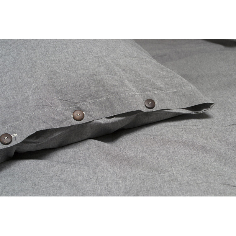 Постільна білизна Lotus Home Washed cotton - Solid antracite сімейний