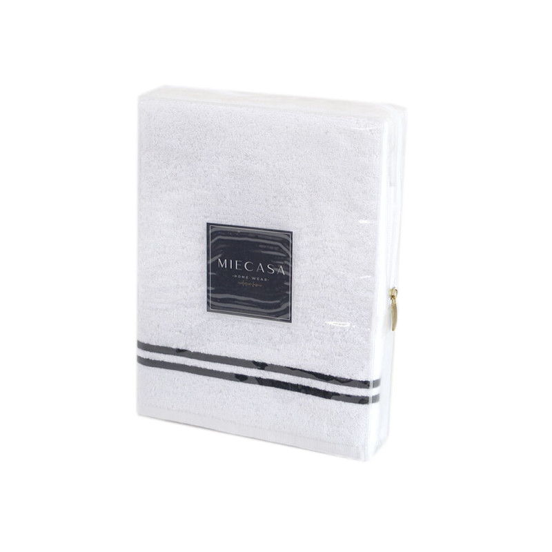 Рушник MieCasa - Milano beyaz-siyah білий-чорний 50*90