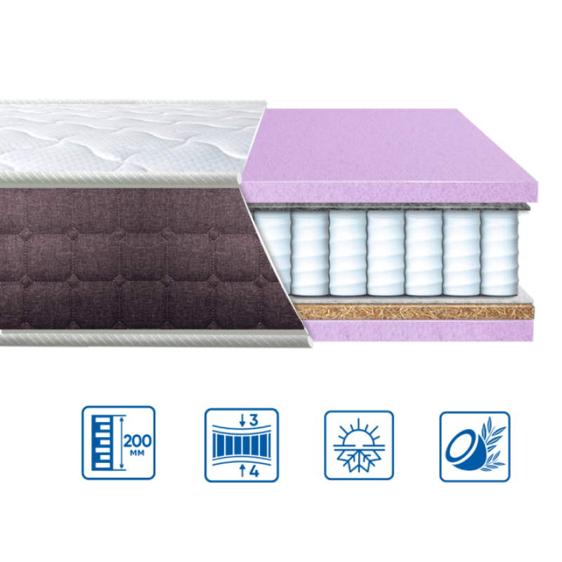 Матрац Eurosleep BRAVE "spring 2 в 1" -