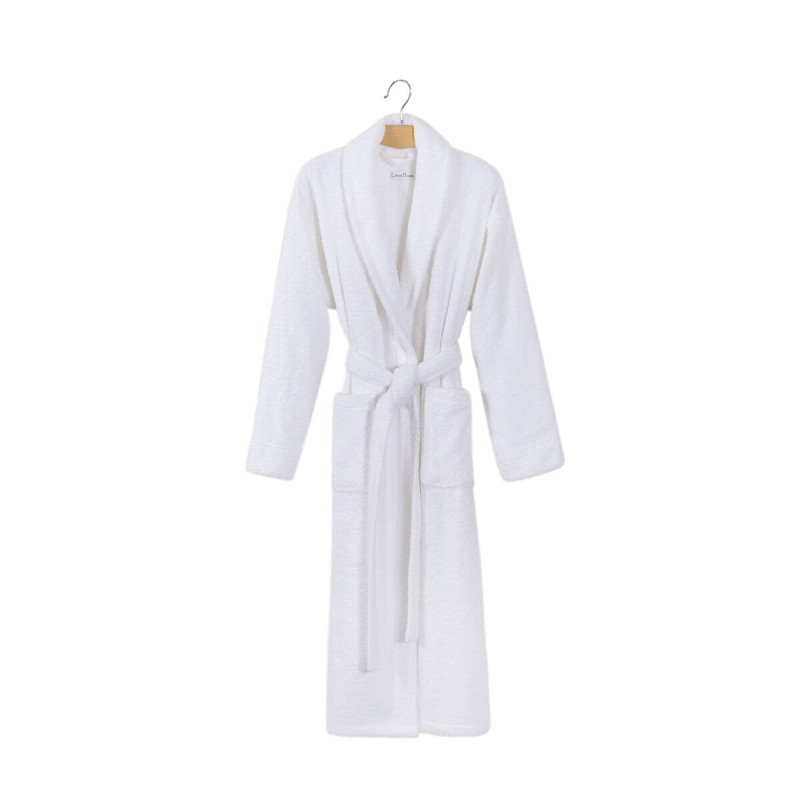 Халат махровий unisex Lotus Home - Basic Soft білий L