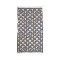 Рушник Lotus Home Pestemal - Skull 90*160 black чорний