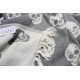 Рушник Lotus Home Pestemal - Skull 90*160 black чорний