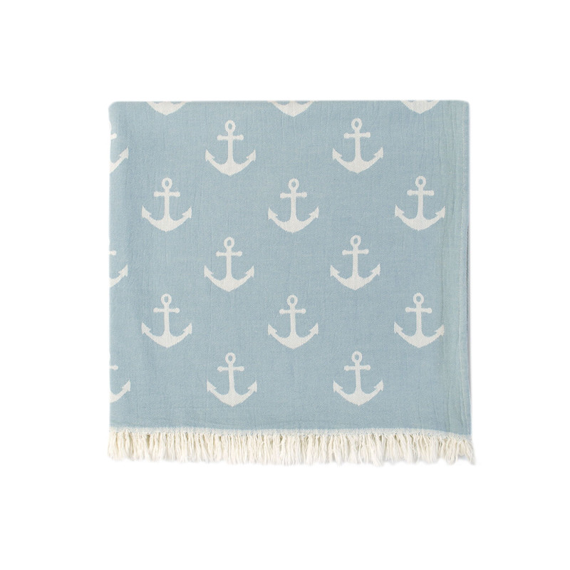 Рушник Lotus Home Pestemal - Anchor 90*160 teal блакитний