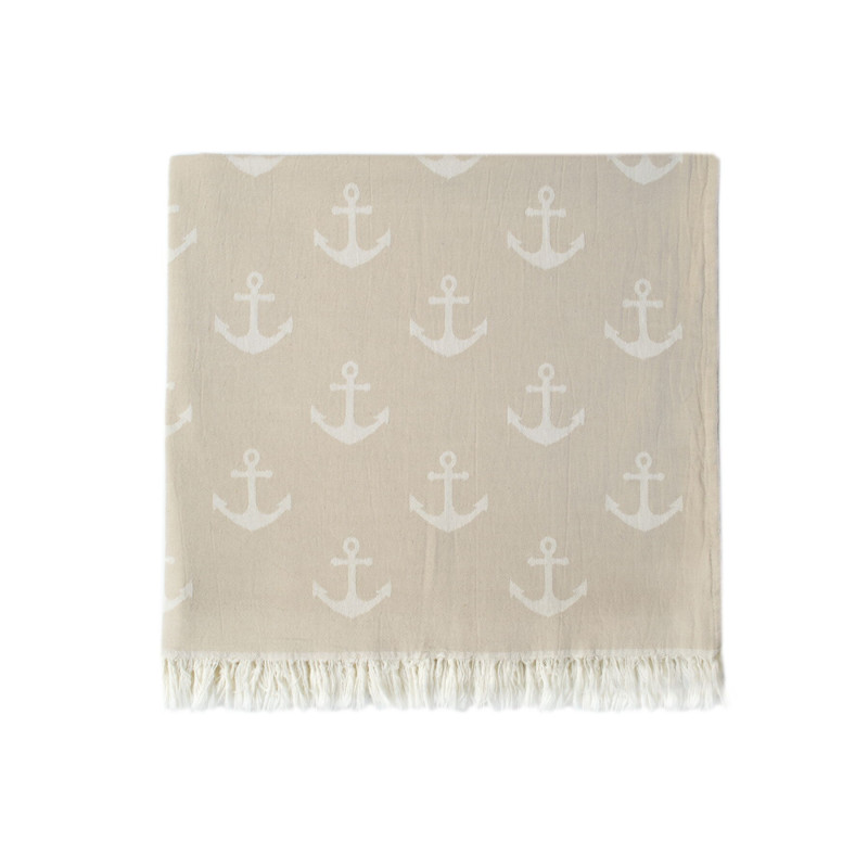Рушник Lotus Home Pestemal - Anchor 90*160 beige бежевий