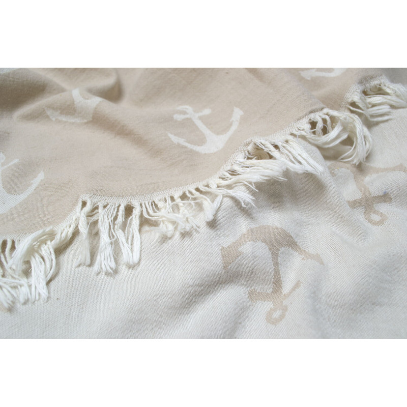 Рушник Lotus Home Pestemal - Anchor 90*160 beige бежевий