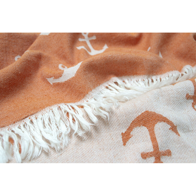 Рушник Lotus Home Pestemal - Anchor 90*160 orange помаранчевий