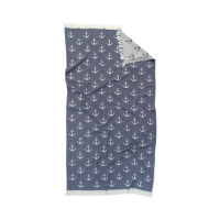 Рушник Lotus Home Pestemal - Anchor 90*160 navy синій