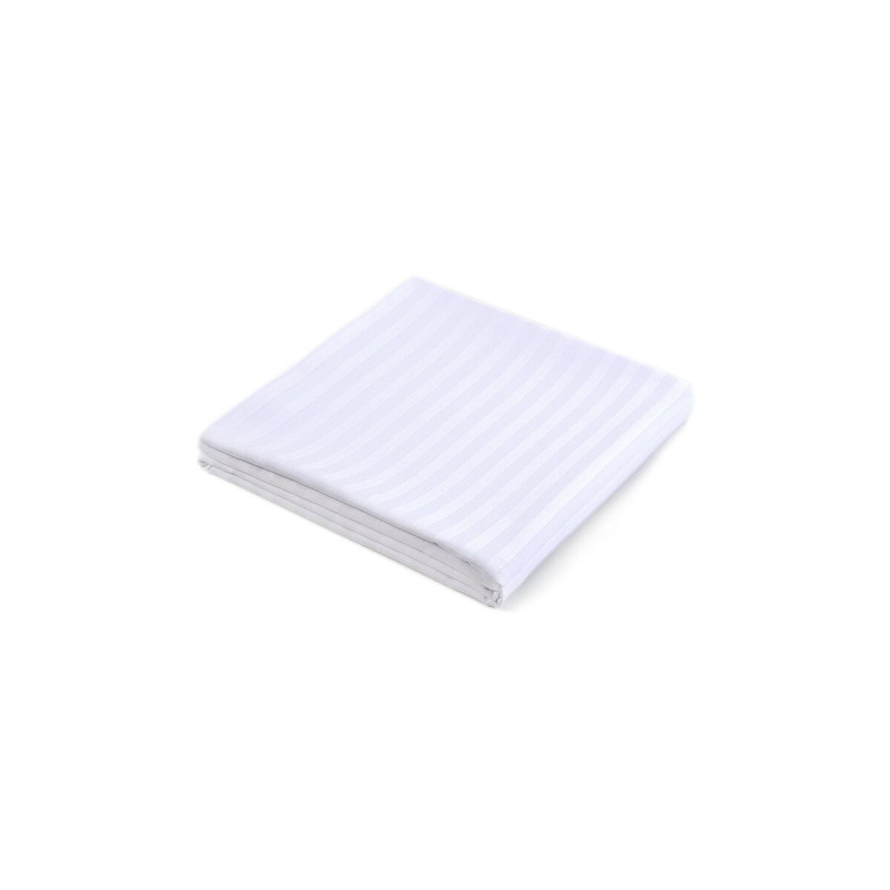 Простирадло Iris Home Готель - Сатин Страйп 1*1 білий 140*200*25 на резинці