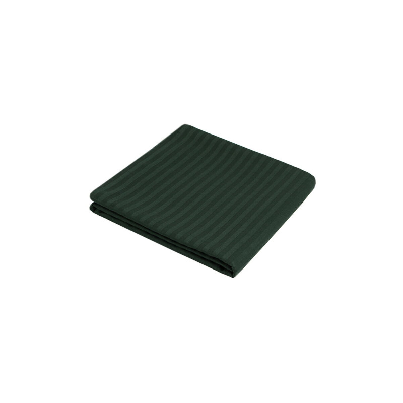 Простирадло Iris Home Готель - Сатин Страйп 1*1 смарагд 160*200*25 на резинці