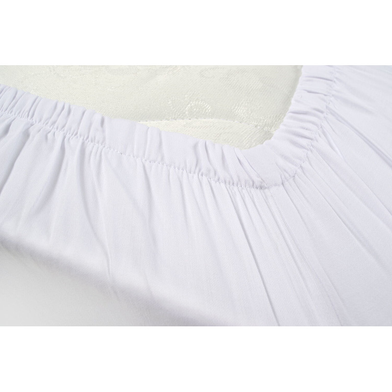 Простирадло Iris Home Готель - Сатин Класік білий 160*200*25 на резинці