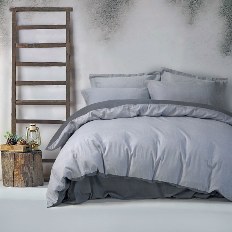 Постільна білизна сатин premium Lotus Home - Basic темно-сірий євро