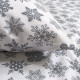 Постільна білизна Lotus Home Фланель - Snowflake білий/сірий полуторний