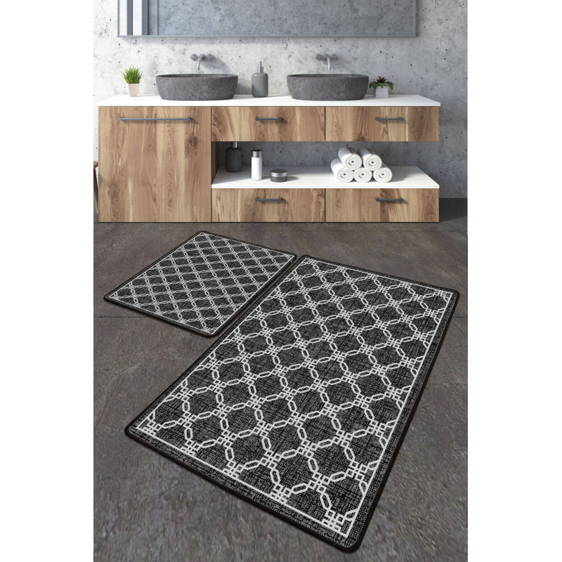 Набор ковриков для ванной Chilai Home CHAIN BANYO HALISI DJT   60x100+50x60