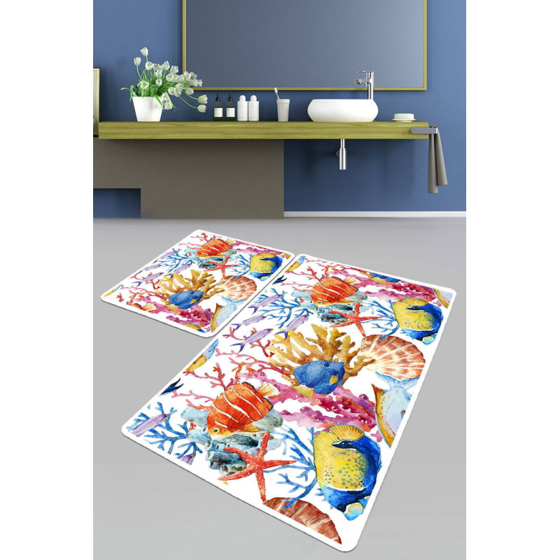 Набор ковриков для ванной Chilai Home UNDER BANYO HALISI DJT   60x100+50x60