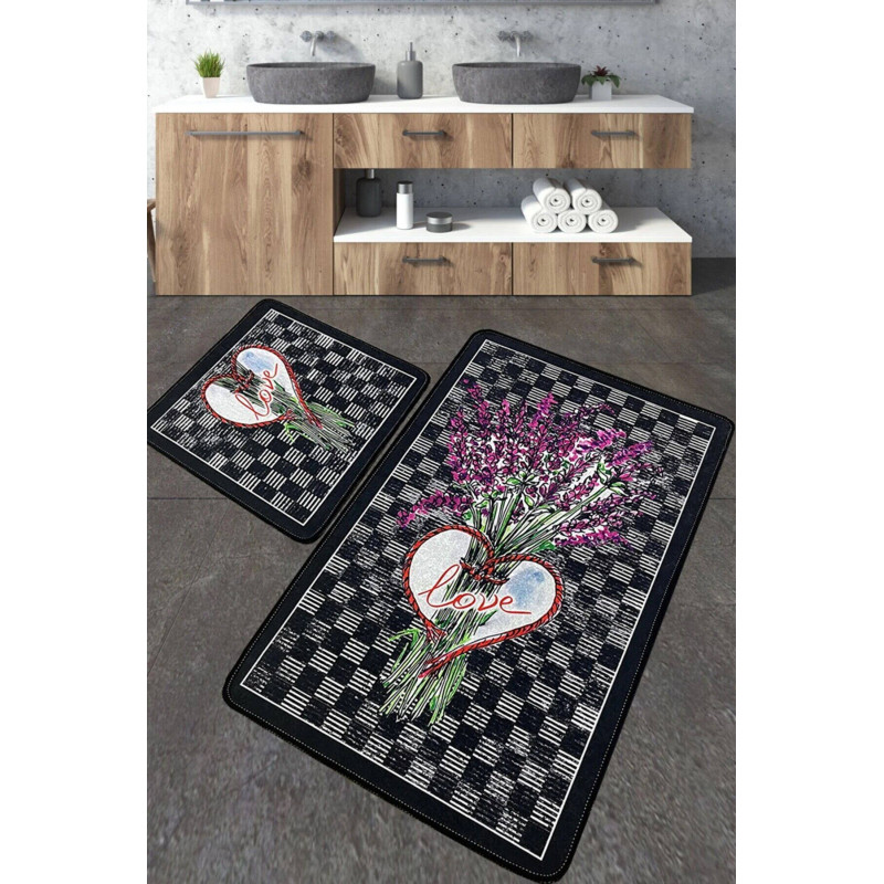Набір килимків для ванної кімнати Chilai Home LEVAN  60*100+50*60