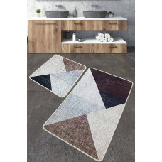 Набір килимків для ванної кімнати Chilai Home PHELL BEJ  60*100+50*60