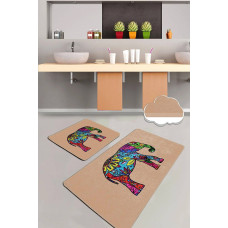 Набір килимків для ванної кімнати Chilai Home  Olifant bej   60*100+50*60