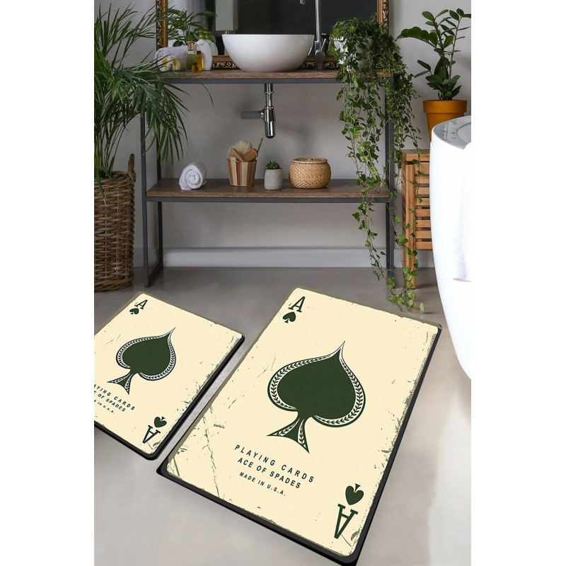 Набір килимків для ванної кімнати Chilai Home Playing cards    60*100+50*60