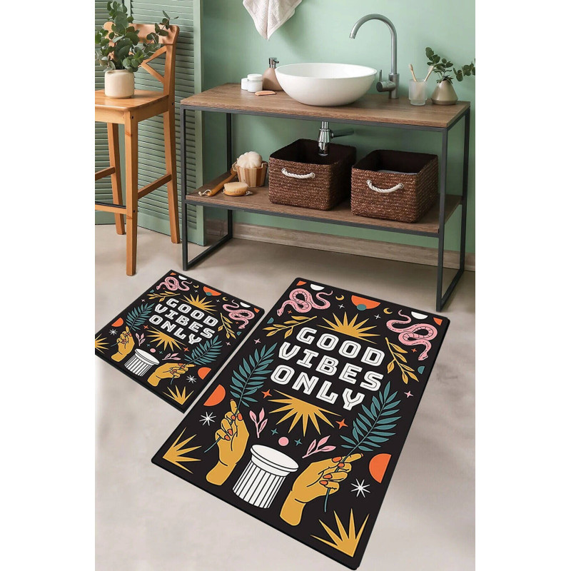 Набір килимків для ванної кімнати Chilai Home   Snake trinket  60*100+50*60