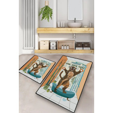 Набір килимків для ванної кімнати Chilai Home  Tame your tiger   60*100+50*60