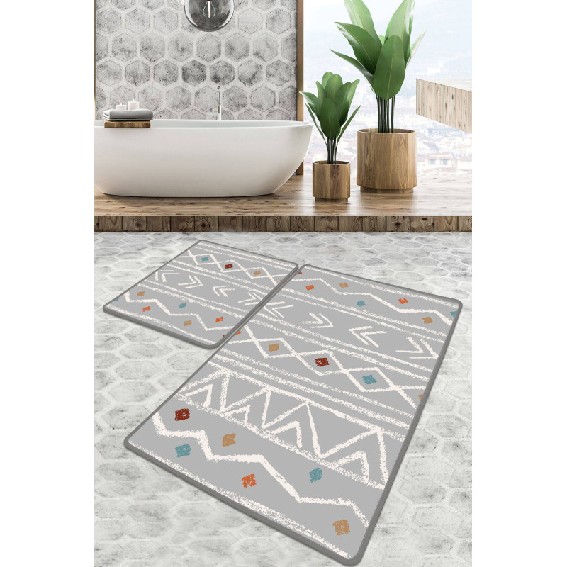 Набор ковриков для ванной Chilai Home BALLOCCO BANYO HALISI DJT   60x100+50x60