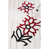 Chilai Home Naturel Red Bath Mat