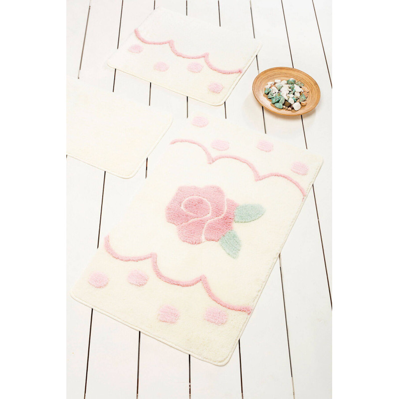 Коврик для ванной Chilai Home Rose Dot Ecru