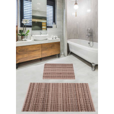 Набор ковриков для ванной комнаты Diva Parca Grey Beige  60*100+50*60
