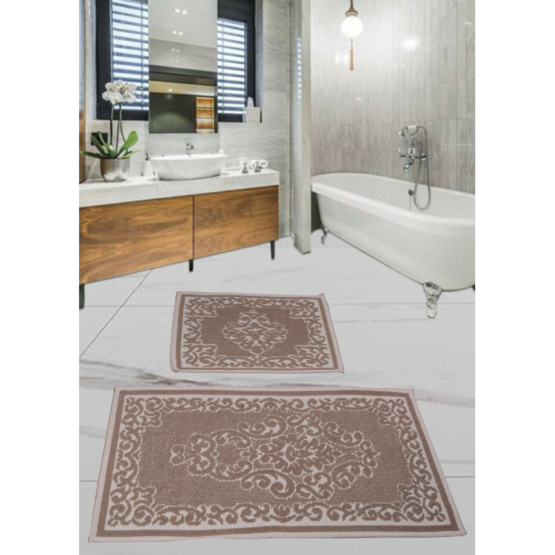 Набор ковриков для ванной комнаты Diva Sultana Brown 60*100+50*60