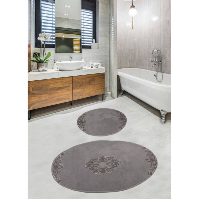 Набор ковриков для ванной комнаты с гипюром Diva Nice Blue  60*100+50*60
