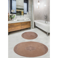 Набор ковриков для ванной комнаты с гипюром Diva  Nice Beige 60*100+50*60