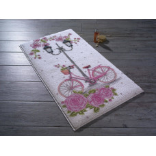 Коврик для ванной Confetti  Romantic bike pembe 80*140